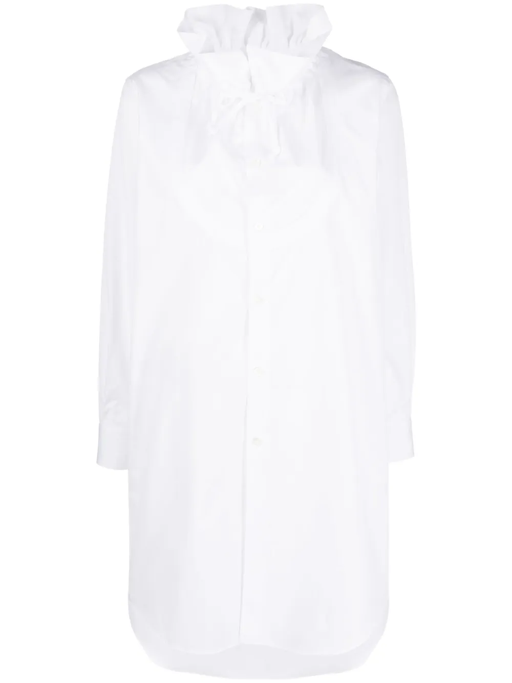 

Поплиновая рубашка с оборками Comme Des Garçons Comme Des Garçons, белый