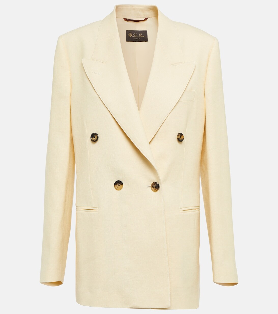 

Блейзер Aurora из смесового льна LORO PIANA, белый