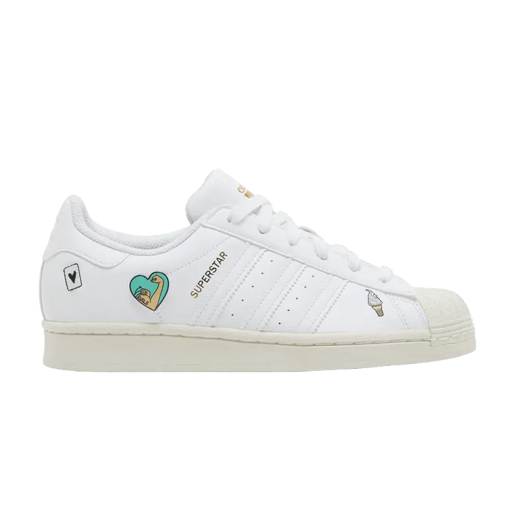 

Кроссовки adidas Superstar J 'Patches', белый