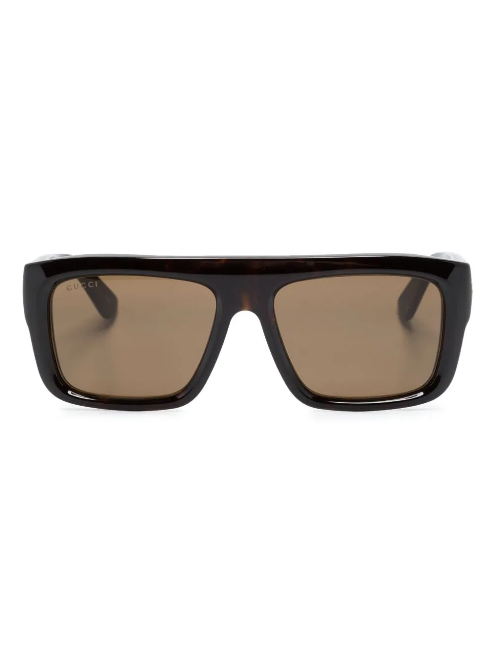 

Солнцезащитные очки в прямоугольной оправе с логотипом Gucci Eyewear, коричневый