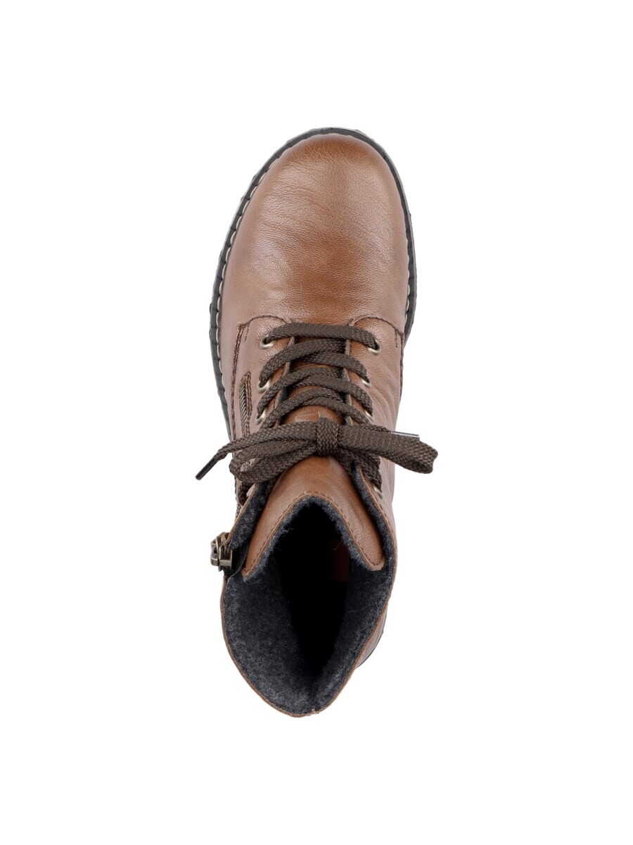 Ботинки женские Rieker Lace-Up Ankle Boots на шнуровке и с молнией, коричневый — фото 3