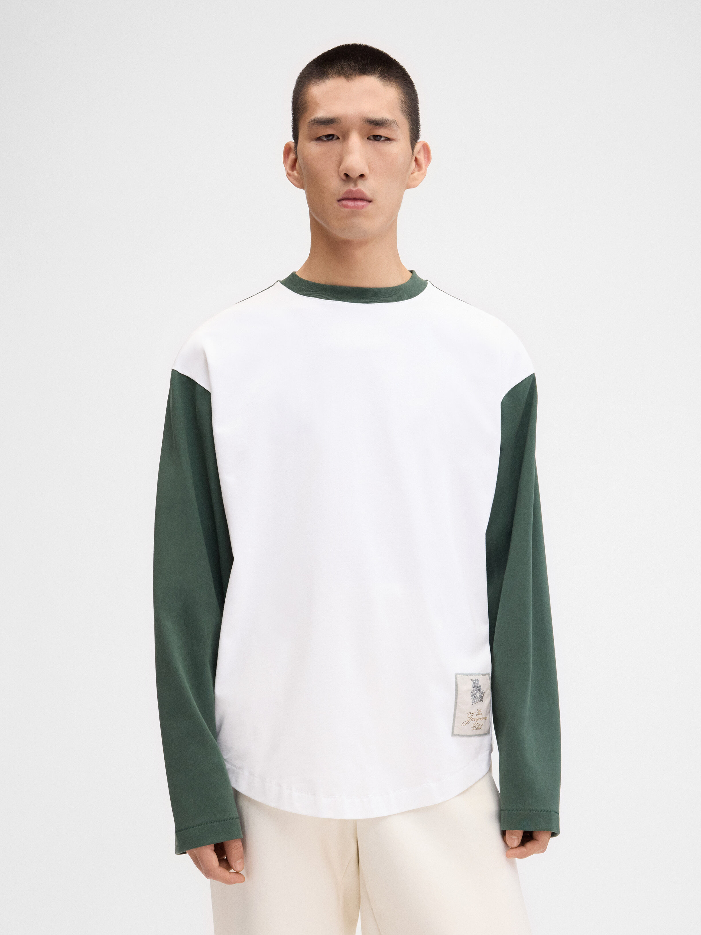 

Бейсбольная футболка с длинными рукавами JACQUEMUS The Baseball long-sleeve t-shirt, цвет Multi-Green