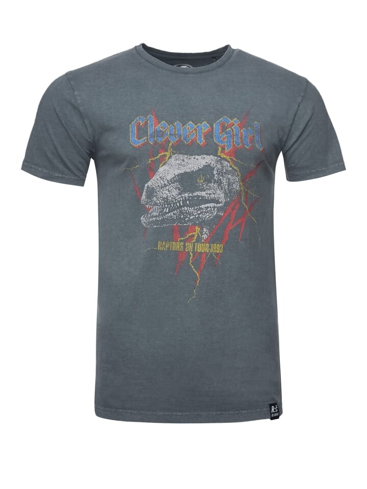 

Футболка Re:Covered T-Shirt Jurassic Park T-Rex Rock, цвет Charcoal