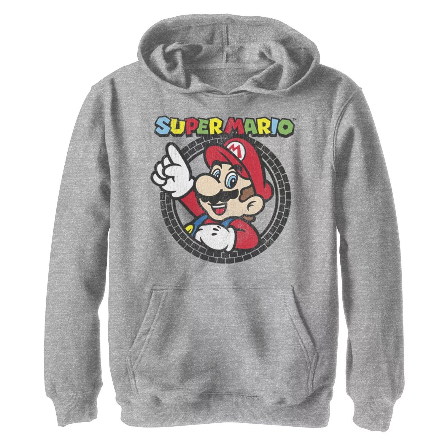 

Толстовка с логотипом Nintendo Super Mario Tire Mark Circle Crest для мальчиков 8–20 лет Licensed Character