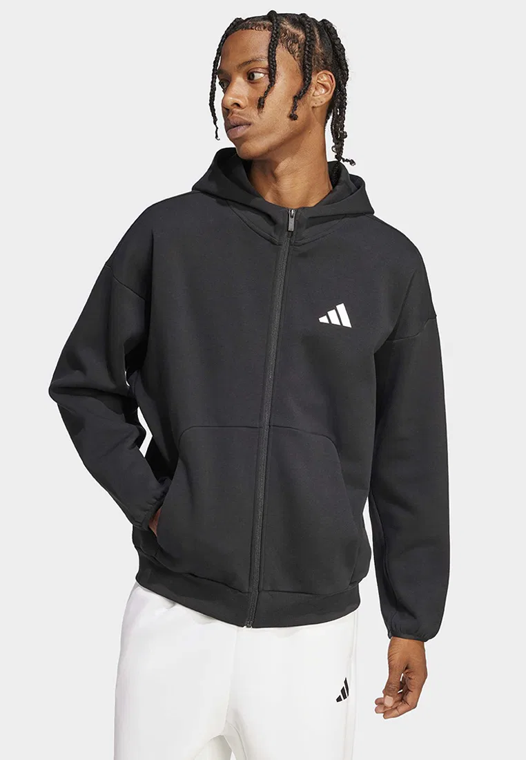 Толстовка на молнии, логотип, Future Icons Small Logo Full-Zip, Nike, черный Adidas