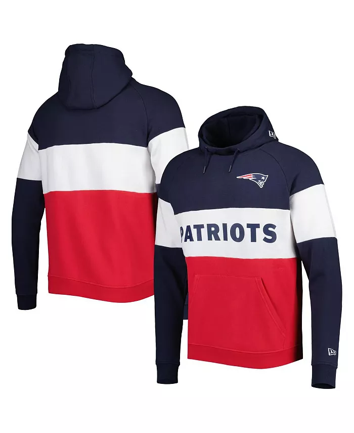 

Мужская красная толстовка с капюшоном New England Patriots Colorblock Current New Era