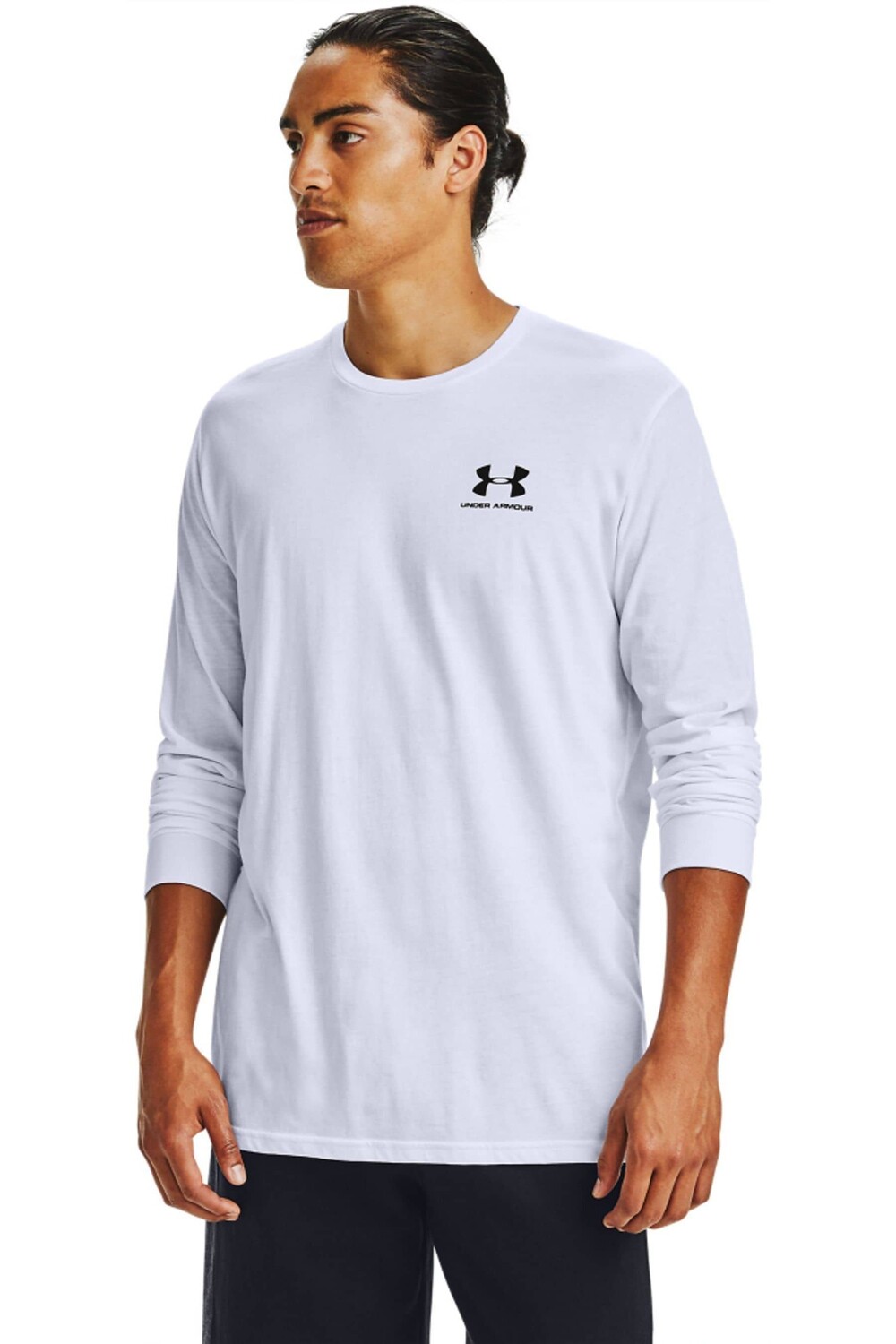 

Футболка с длинными рукавами и логотипом на левой груди Under Armour, белый
