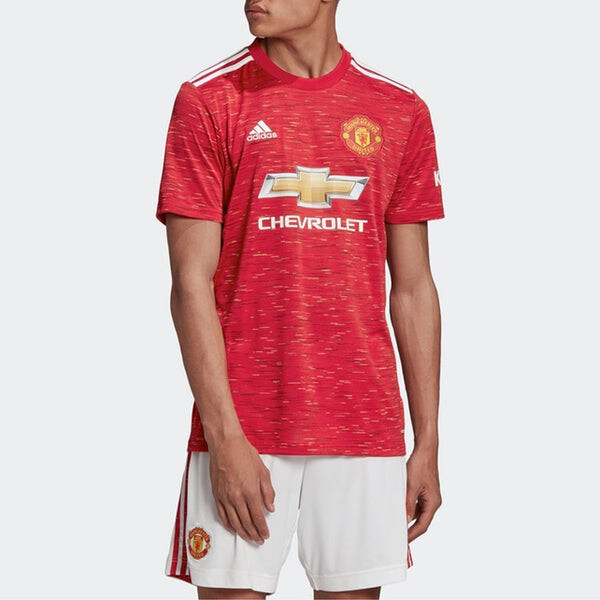 Футболка manchester united 20 21 домашняя майка красная Adidas, красный — фото 4