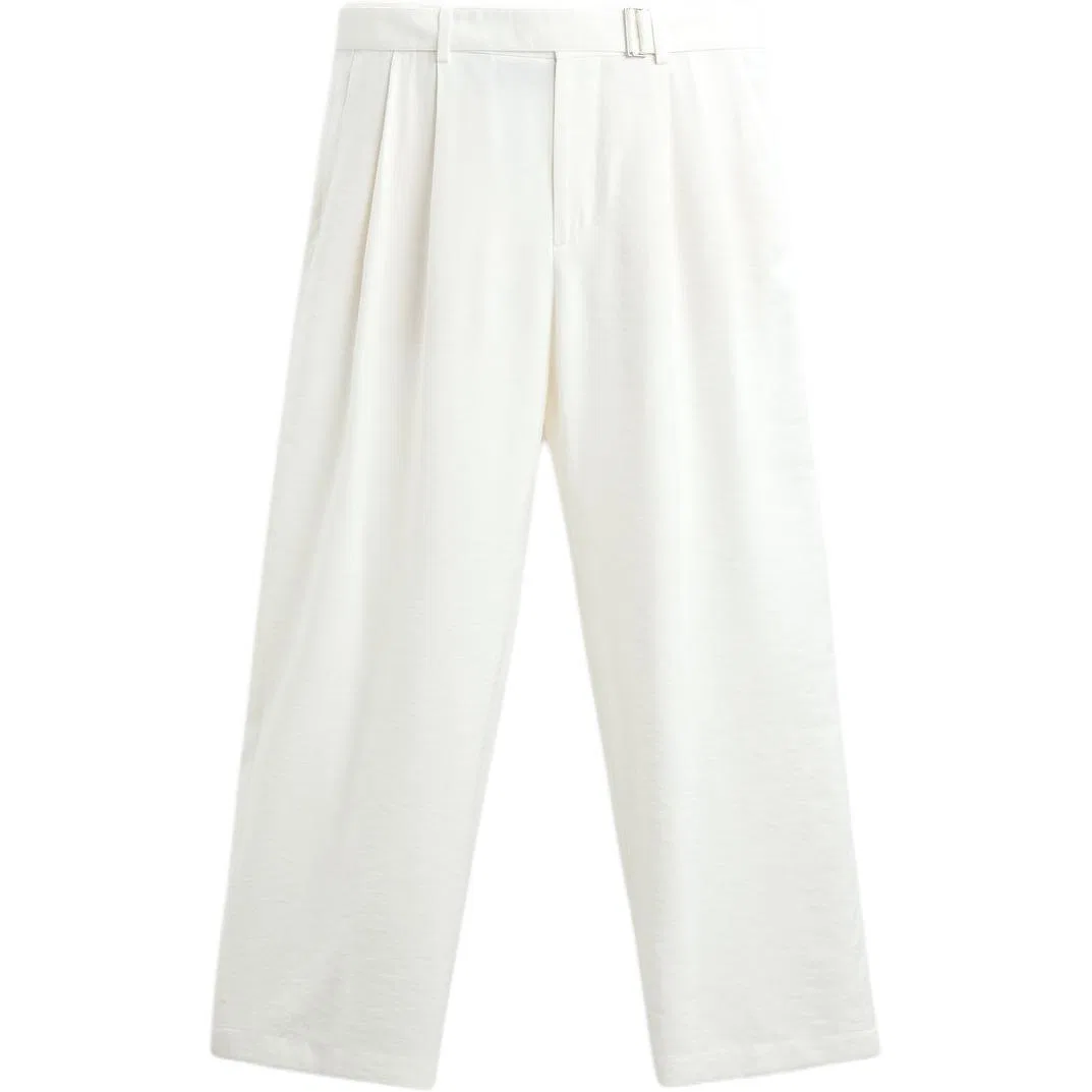 Повседневные брюки прямого кроя ZARA Frosted White