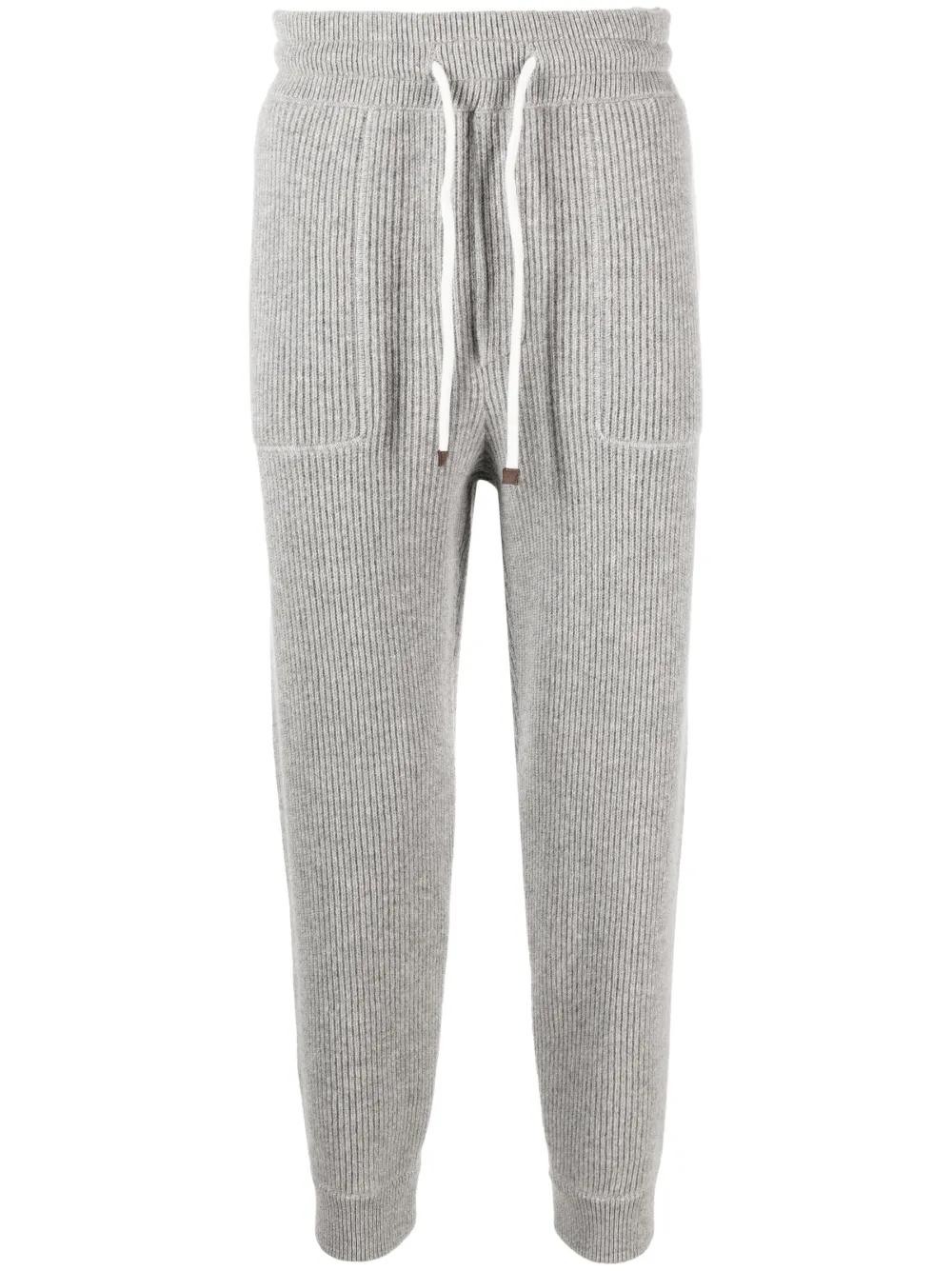 

Кашемировые спортивные брюки с кулиской Brunello Cucinelli, серый