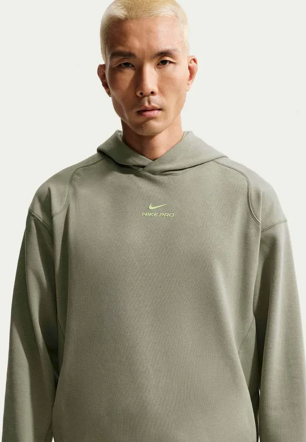 M np df npt средний слой худи Nike Performance, Light Army/Lt Liquid Lime — фото 3