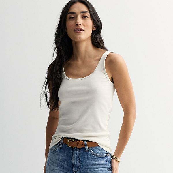 

Женский повседневный топ для многослойности Sonoma Goods For Life, White Oak