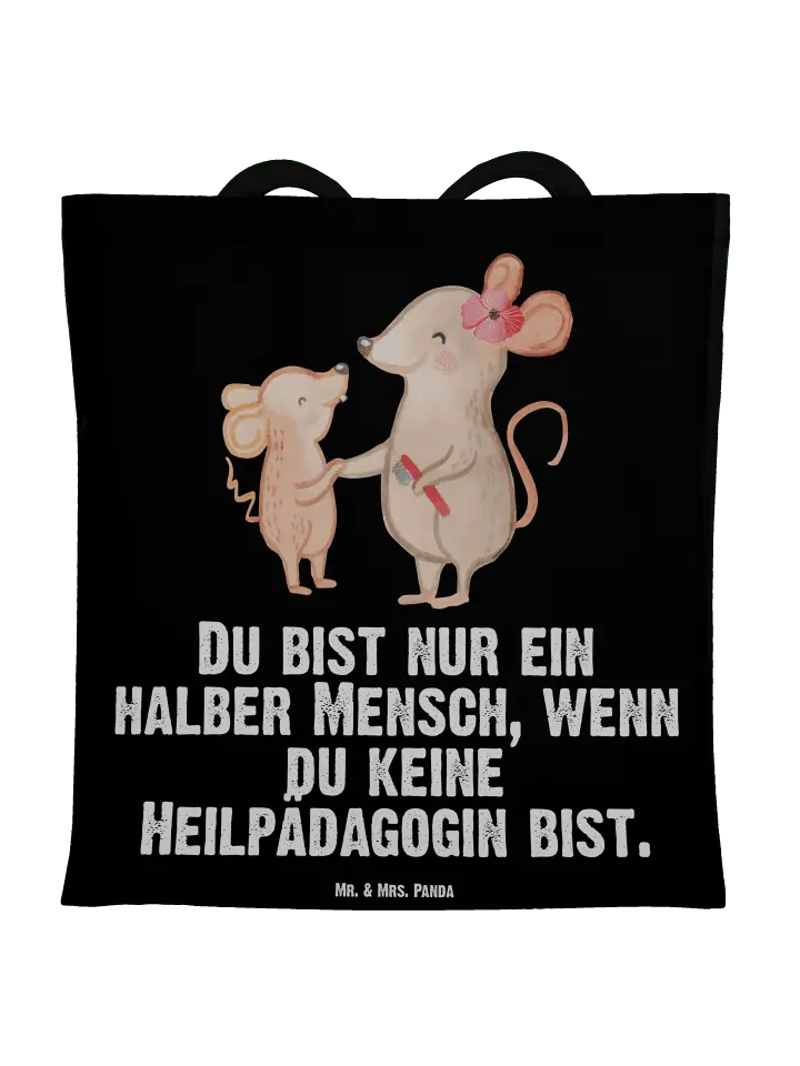 

Сумка для переноски Mr & Mrs Panda Heilpädagogin Herz, черный