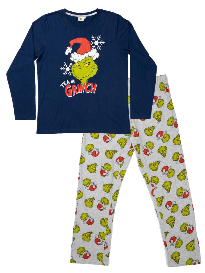 

Пижама United Labels The Grinch Set Langarm Oberteil, цвет blau/grau