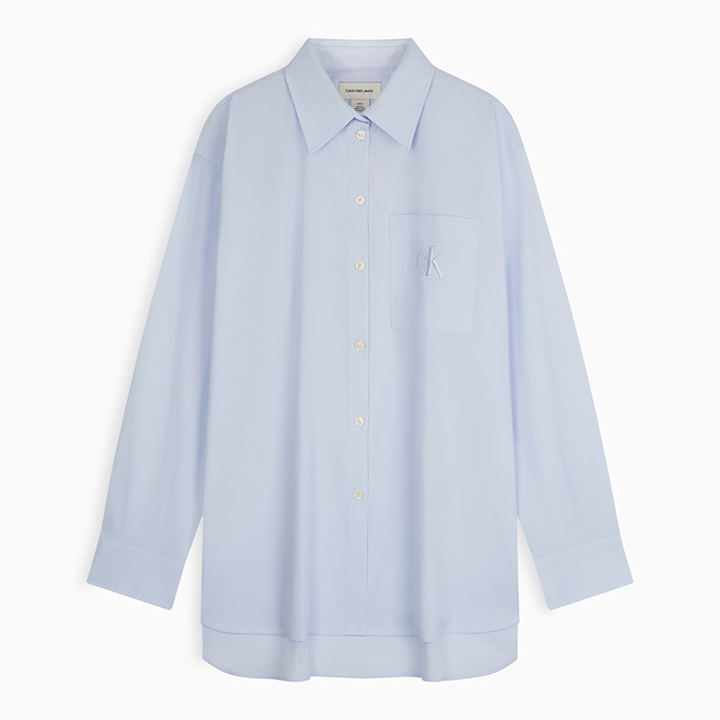 

Calvin Klein Футболка Women's AY9 Misty Blue Lapel Moderate