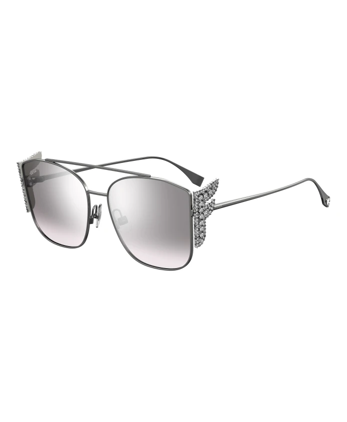 

Солнцезащитные очки Freedom, цвет рутений/серый. Fendi, серый