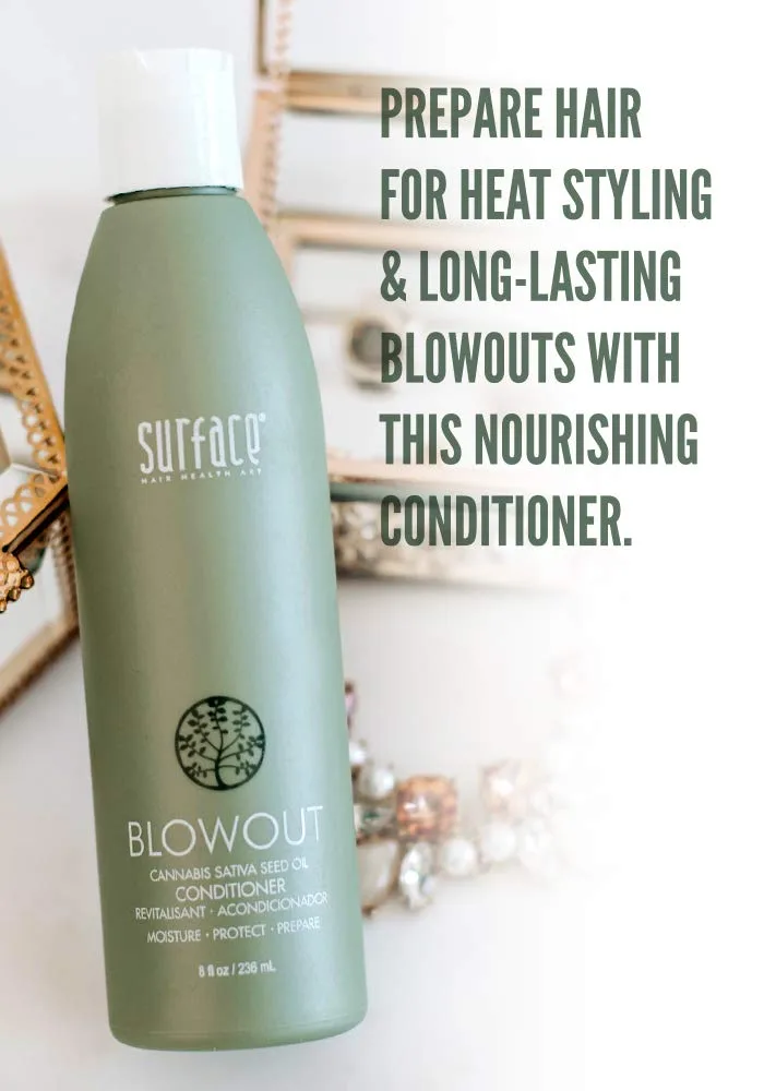 Кондиционер для укладки волос Surface Hair Blowout - органические ингредиенты для женщин и мужчин, термостойкий, с маслом бабассу для более длительной укладки. 237 мл — фото 2