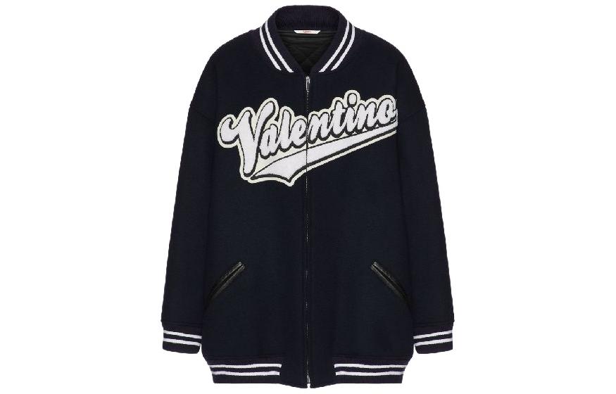 

Valentino Застёгивающаяся на молнию удлинённая куртка-бомбер, Black
