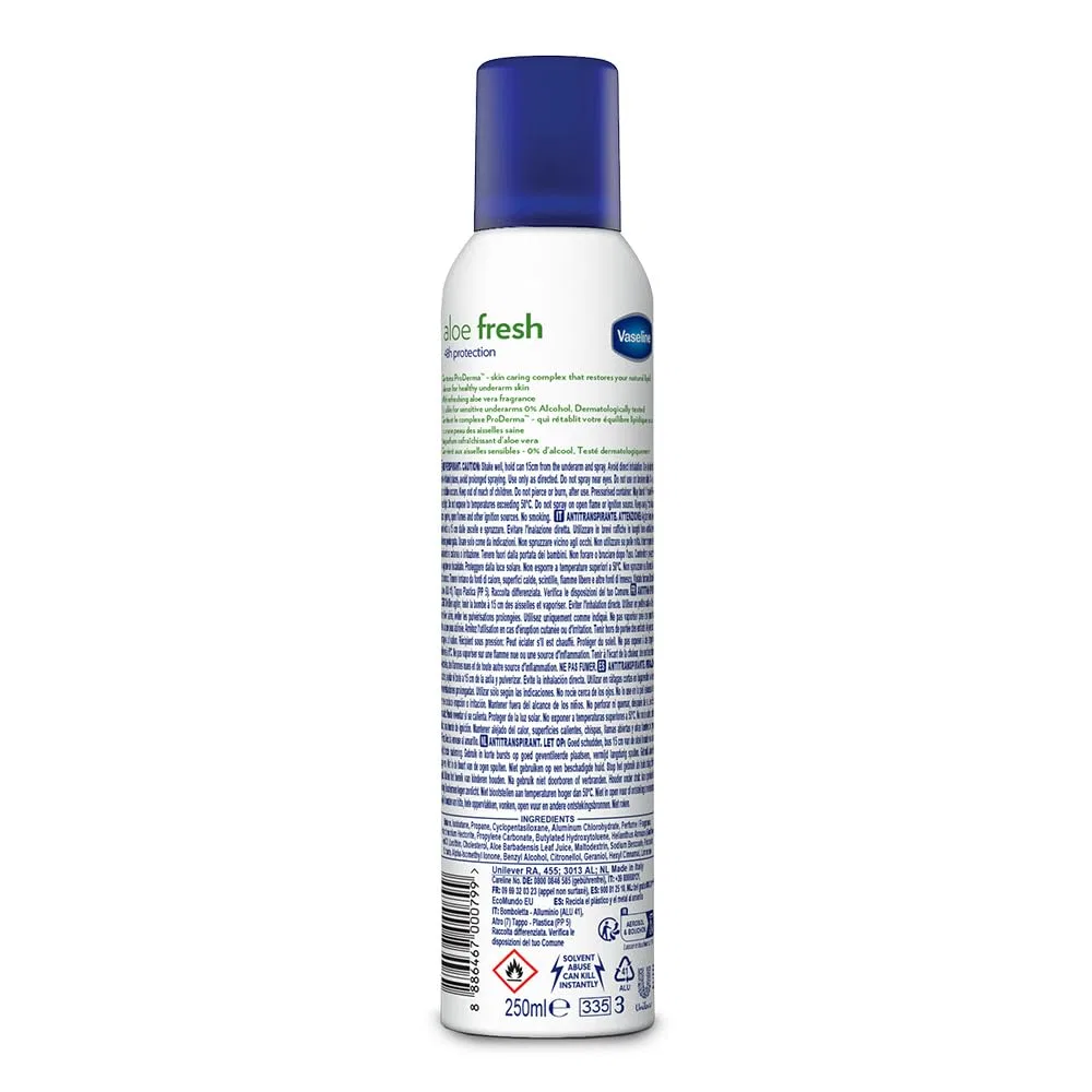 Дезодорант-антиперспирант Vaseline Aloe Sensitive 48h, 250 мл, 3 шт. Vaseline — фото 2
