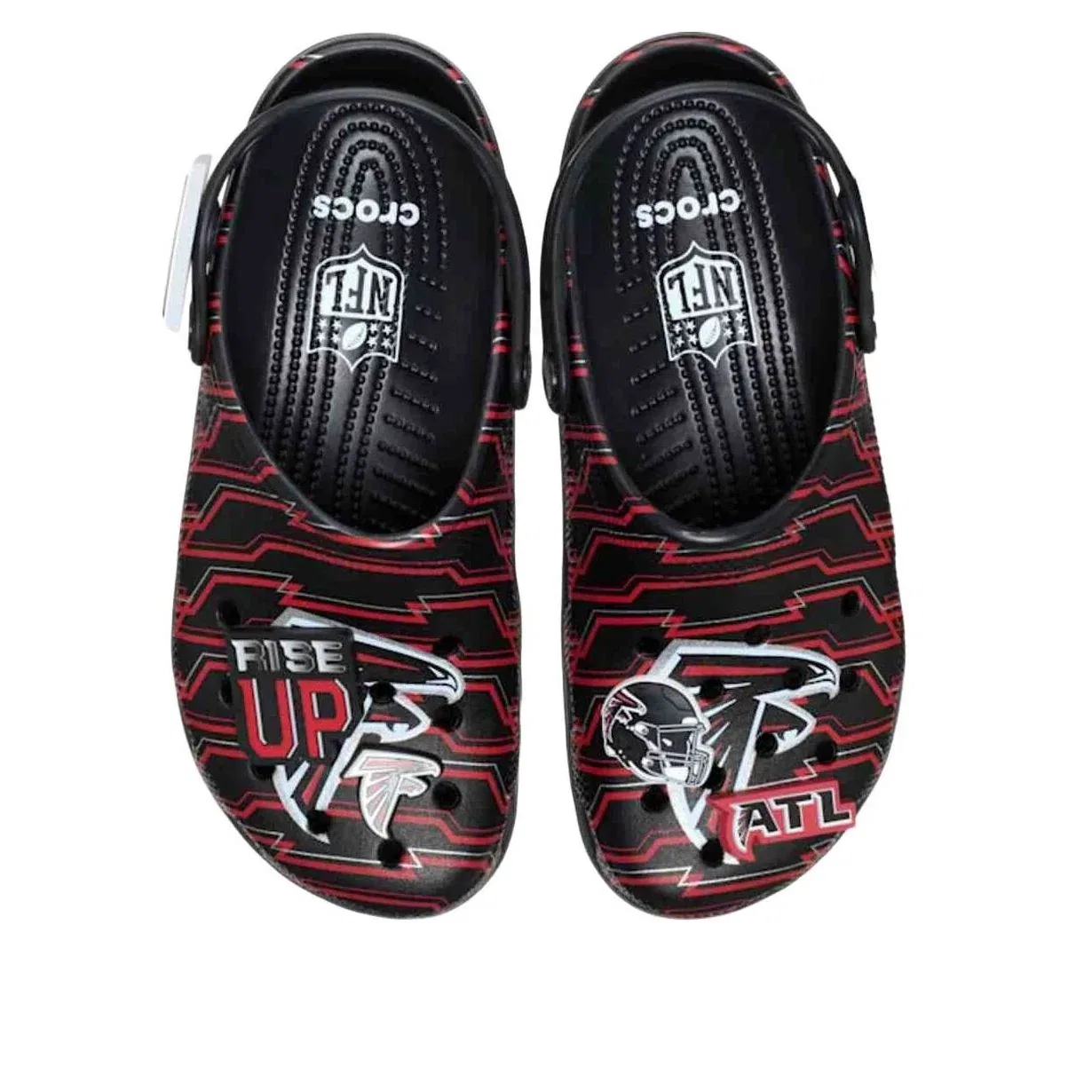 Сабо Crocs x NFL Classic Clog Atlanta Falcons 'Black Red' 213165-90H, черный — фото 2
