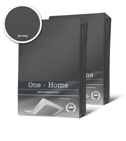 

Простыня One-Home Jersey anthrazit 140x200 cm, 140x25x200 см, антрацитовый