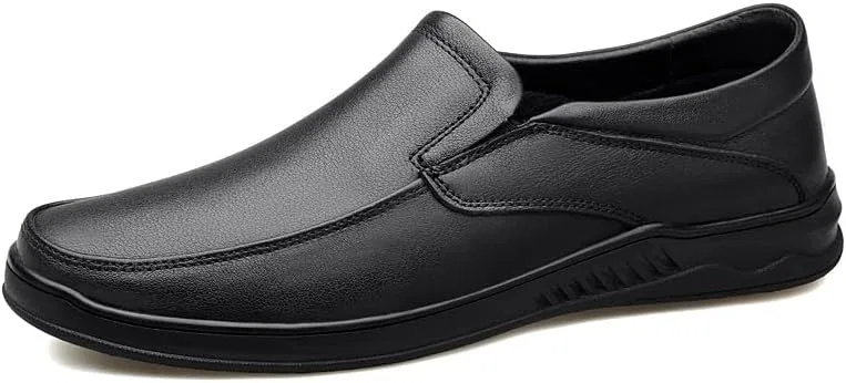 Лоферы кожаные мужские Loafers Shoe Leather, Black SayfuR — фото 2