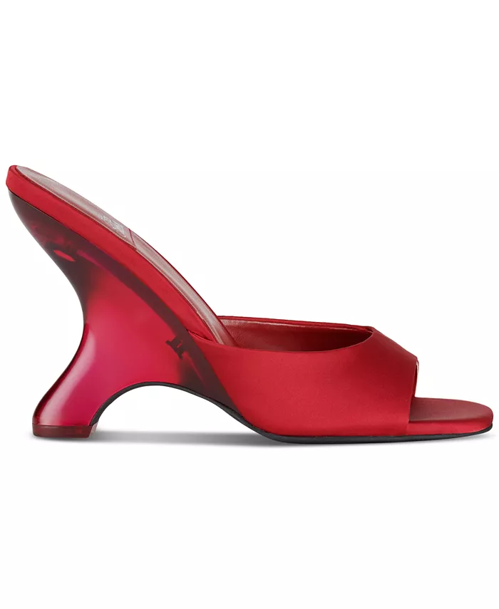 Босоножки Mew-2 на платформе с клиновидным каблуком из винила Jeffrey Campbell, красный — фото 2