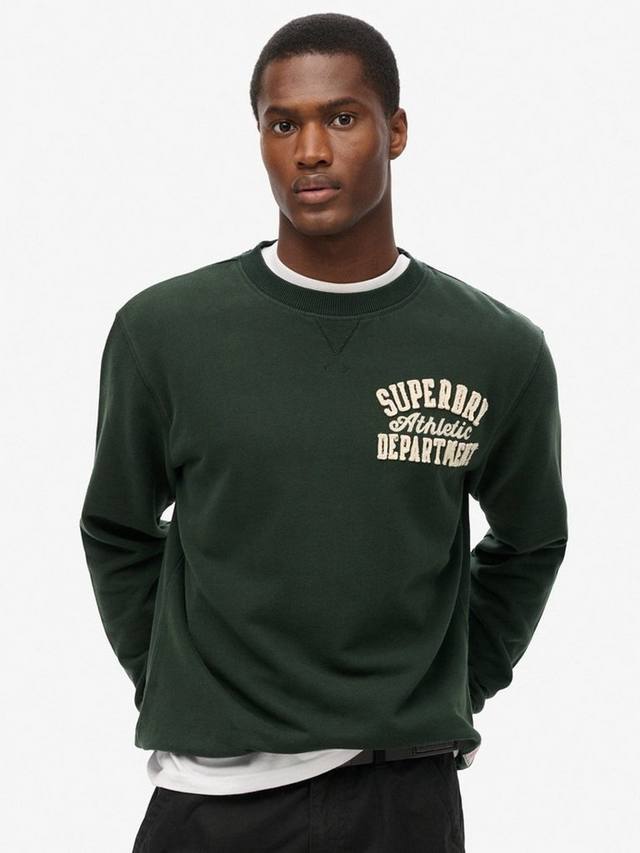 

Винтажная спортивная толстовка crew Superdry, цвет Academy Green
