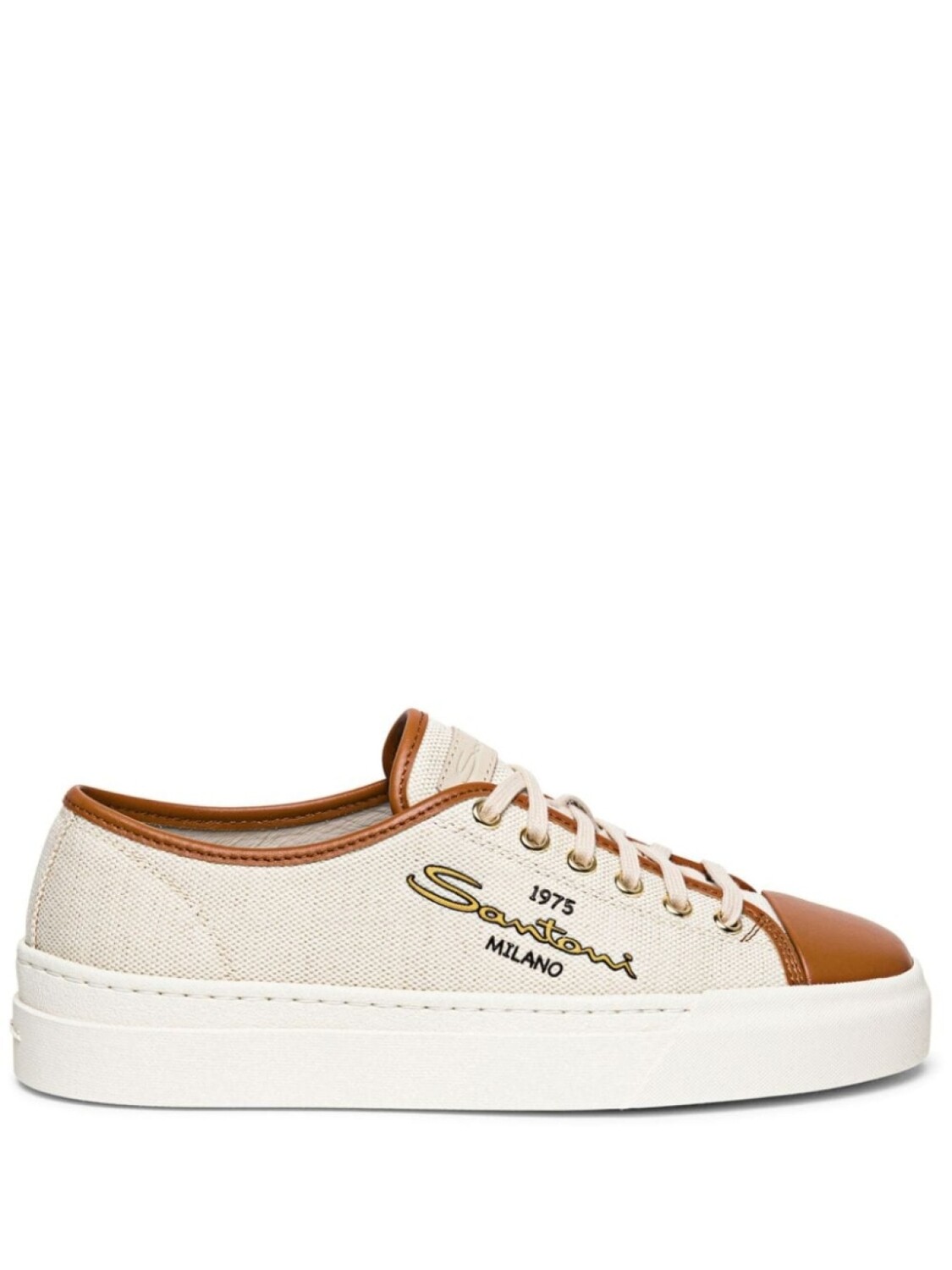 

Santoni кеды с логотипом, нейтральный цвет