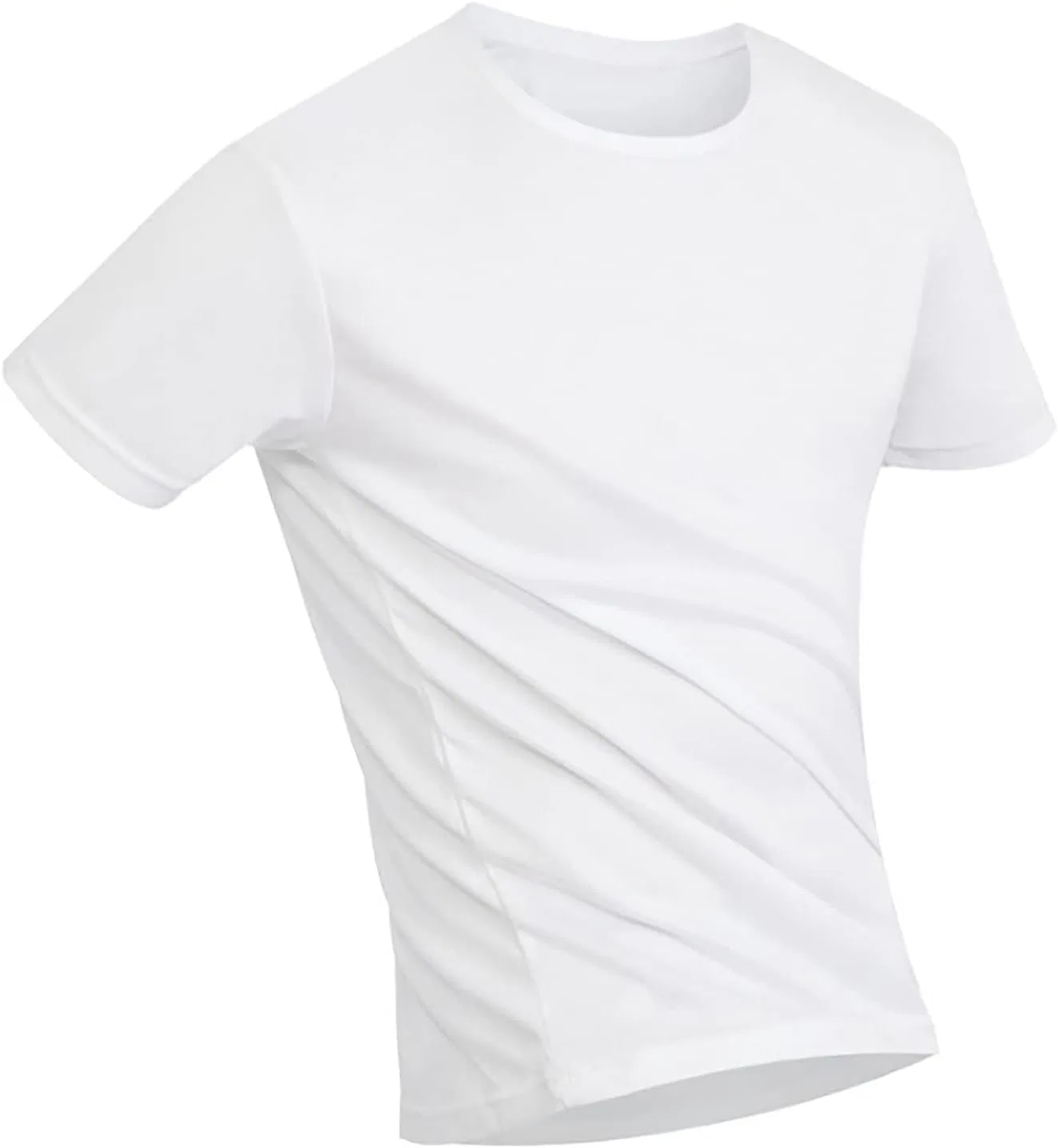 Футболка мужская, дышащая, быстросохнущая, солнцезащитная, Active Shirts, белый-1 — фото 2