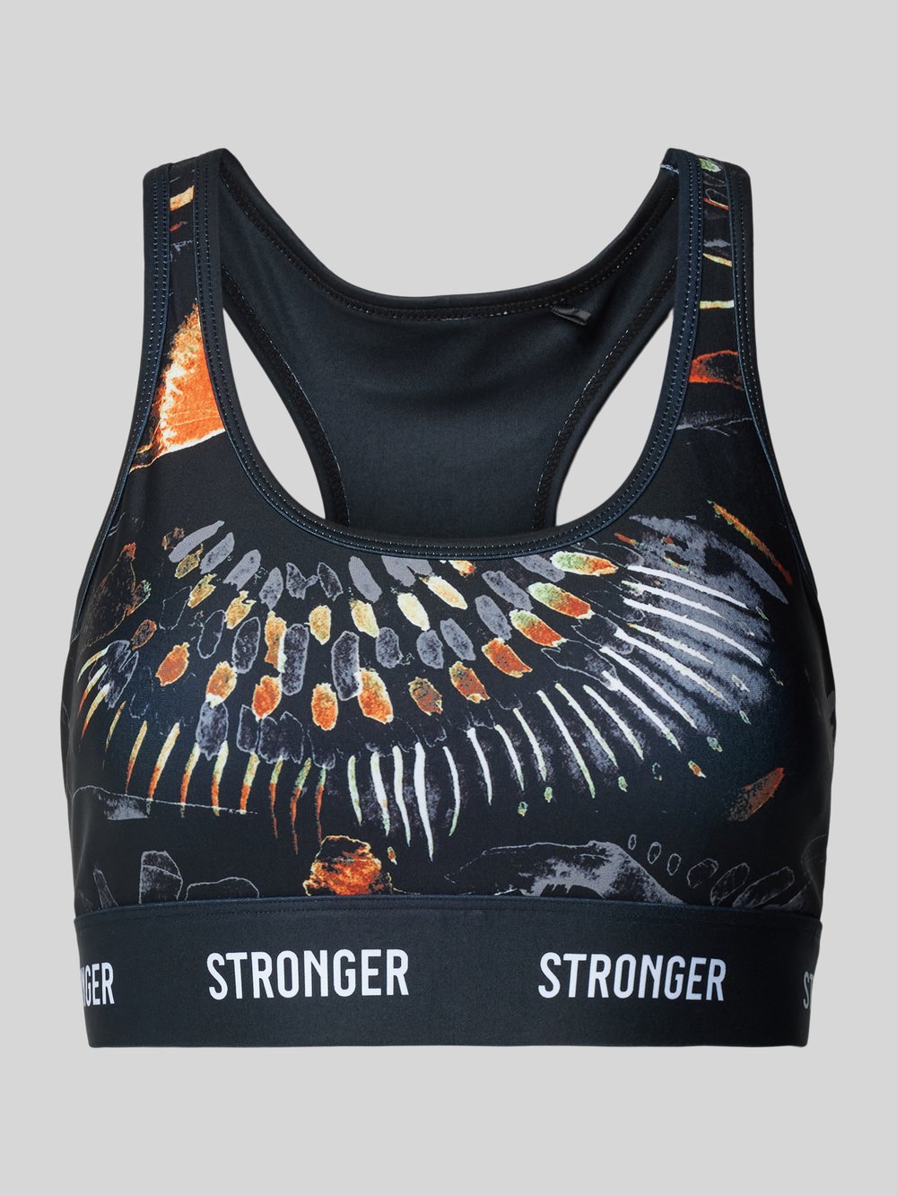 

Бюстье с эластичным поясом и этикетками Stronger, черный