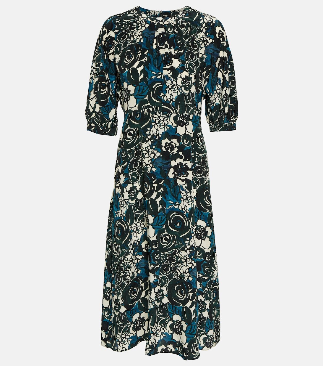 

Платье миди из шелкового крепа цвета бронзы 'S MAX MARA, разноцветный