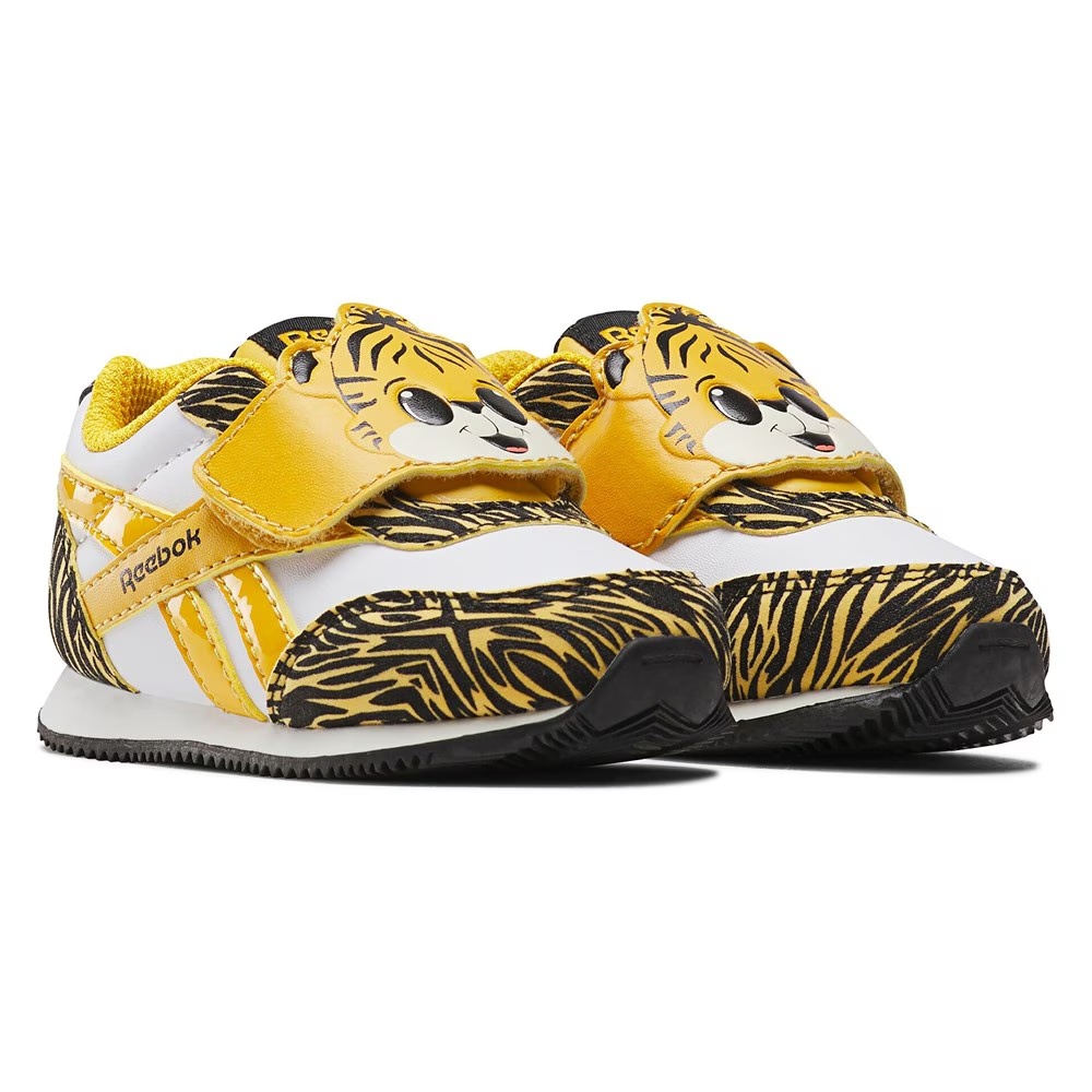 

Детские кроссовки Reebok royal cl jog 2.0 sneaker toddler, white/gold/black