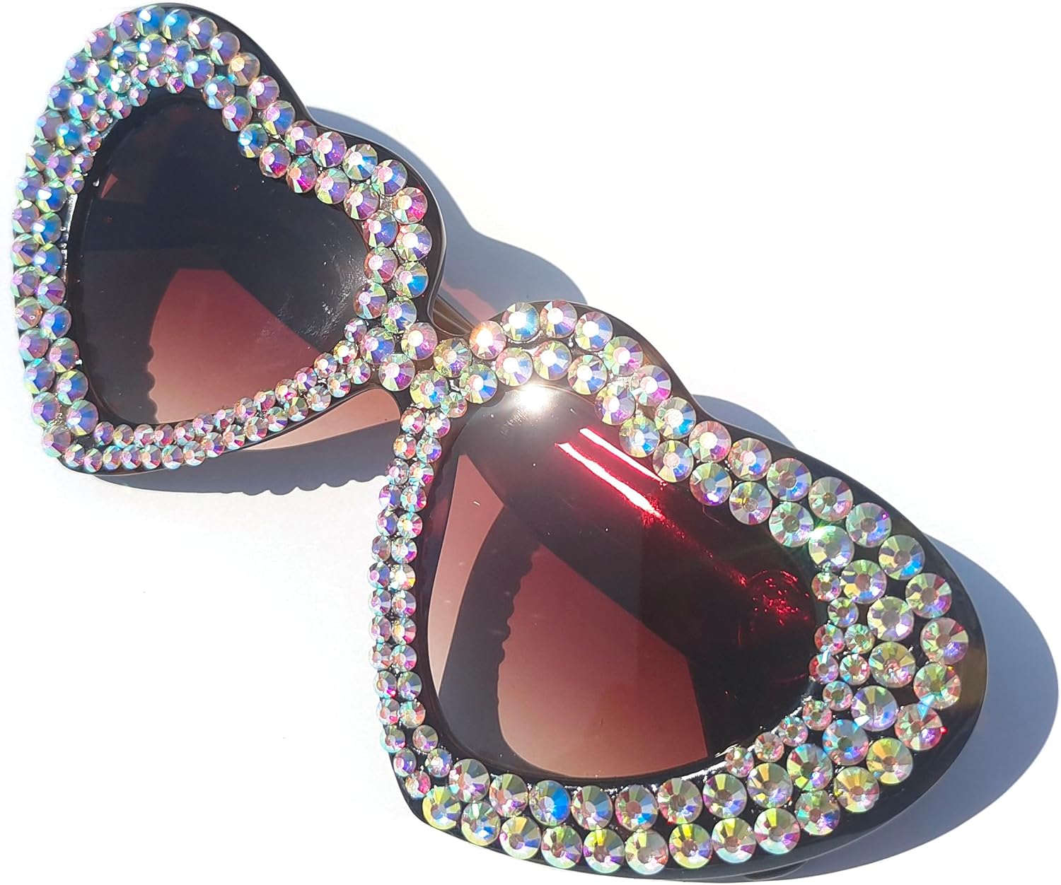 

Модные солнцезащитные очки Helena с кристаллами в форме сердца, кристальные, бриллиантовые, с защитой от УФ-излучения UV400, для вечеринок, для женщин и мужчин, Leopard
