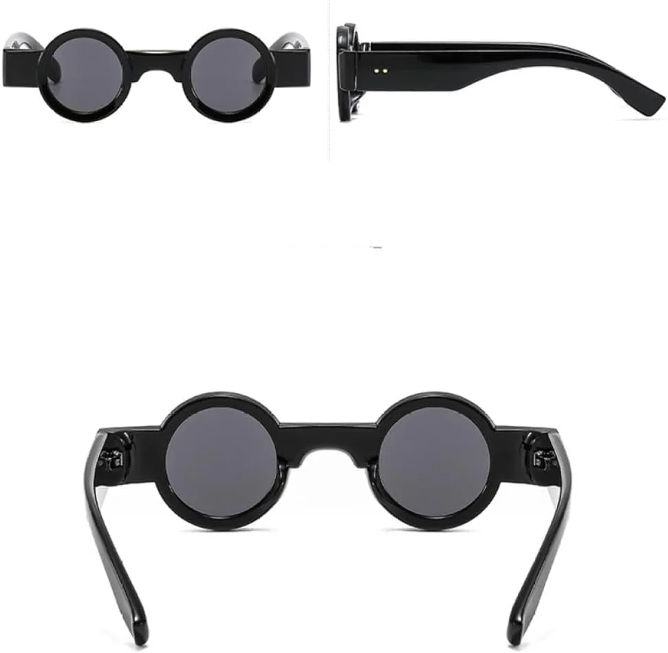 

Винтажные маленькие круглые солнцезащитные очки MUTYNE для мужчин и женщин в стиле ретро-панк, персонализированные солнцезащитные очки в стиле хип-хоп, White