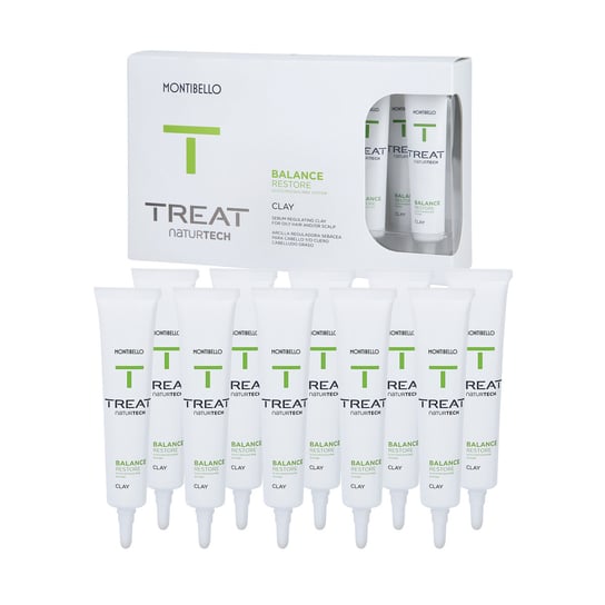 

Глиняная терапия для жирных волос, 10x20 мл Montibello, Treat Naturtech Balance Restore