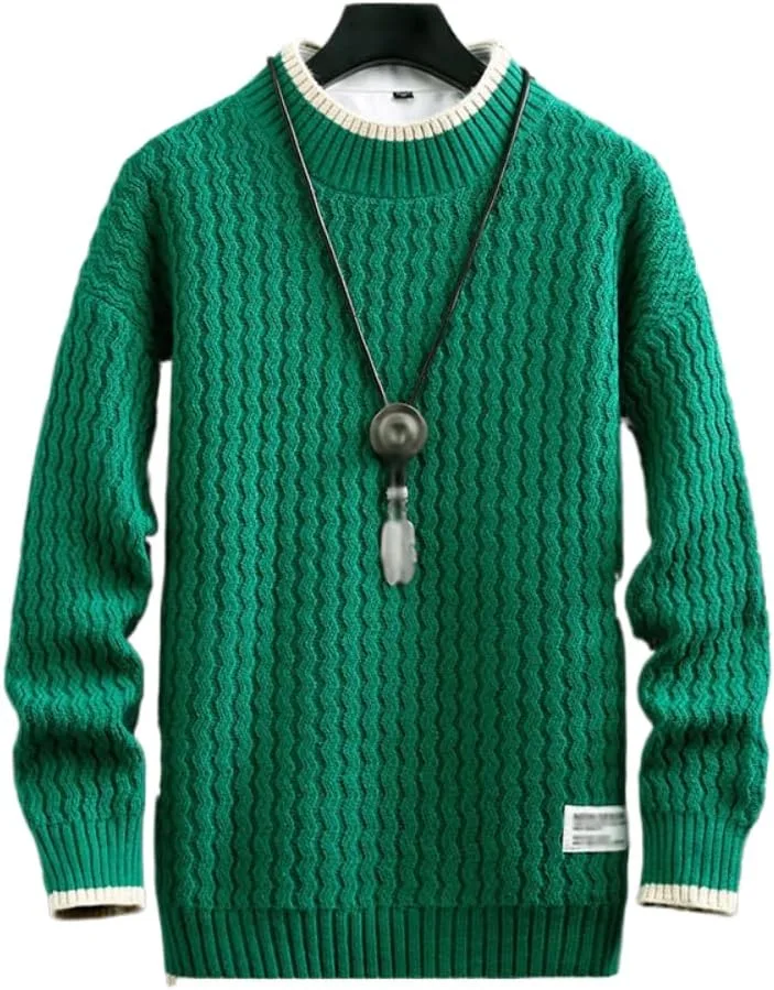 

Свитер мужской HOCEDO, мягкий, теплый, с круглым вырезом