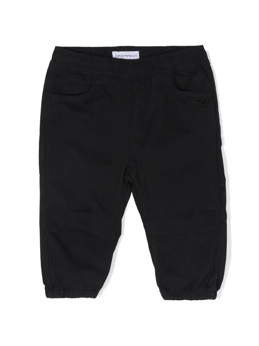 

Зауженные брюки со складками Emporio Armani Kids, синий