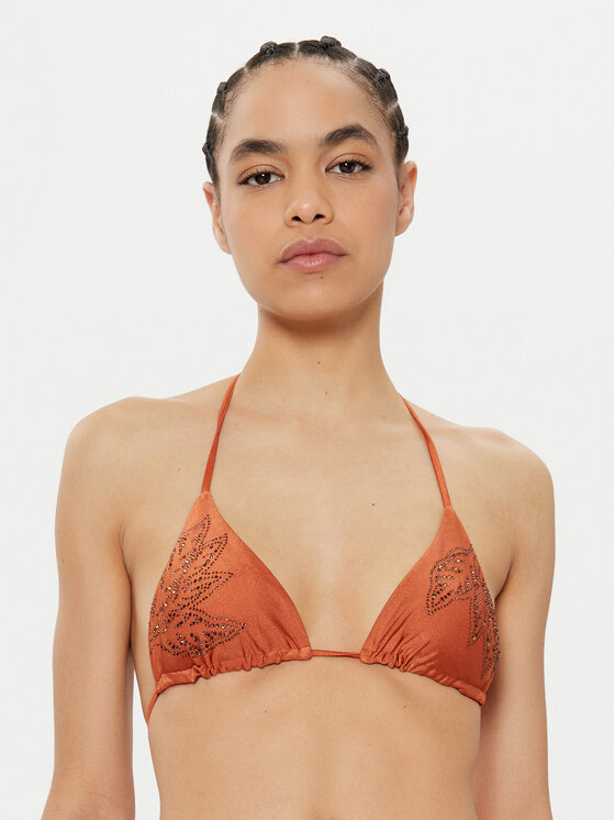 

Топ бикини Satin Umber Balmy PT3195STR037 Maaji, коричневый
