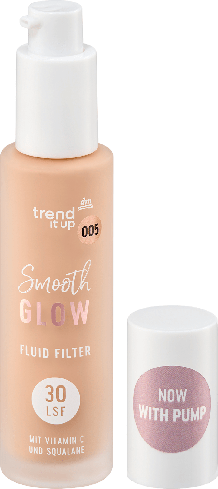 

Тональный крем trend !t up Foundation Smooth Glow Fluid Filter LSF 30, 005 Warm Ivory, 30 ml