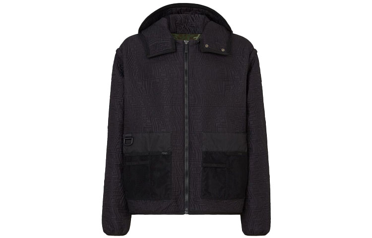 

FENDI Куртка мужская, черная, Черный, FENDI Куртка мужская, черная