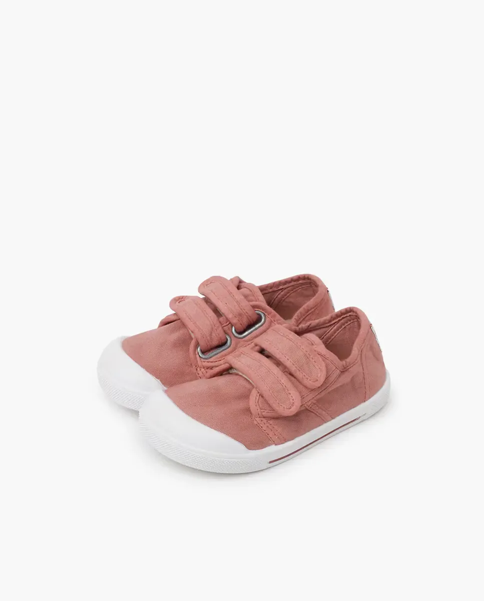 Детские спортивные туфли для девочек из ткани с широкой подошвой barefoot Pisamonas, розовый — фото 2
