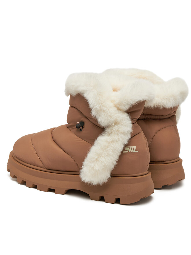 Зимние ботинки женские Steve Madden стеганые с мехом, коричневый — фото 3