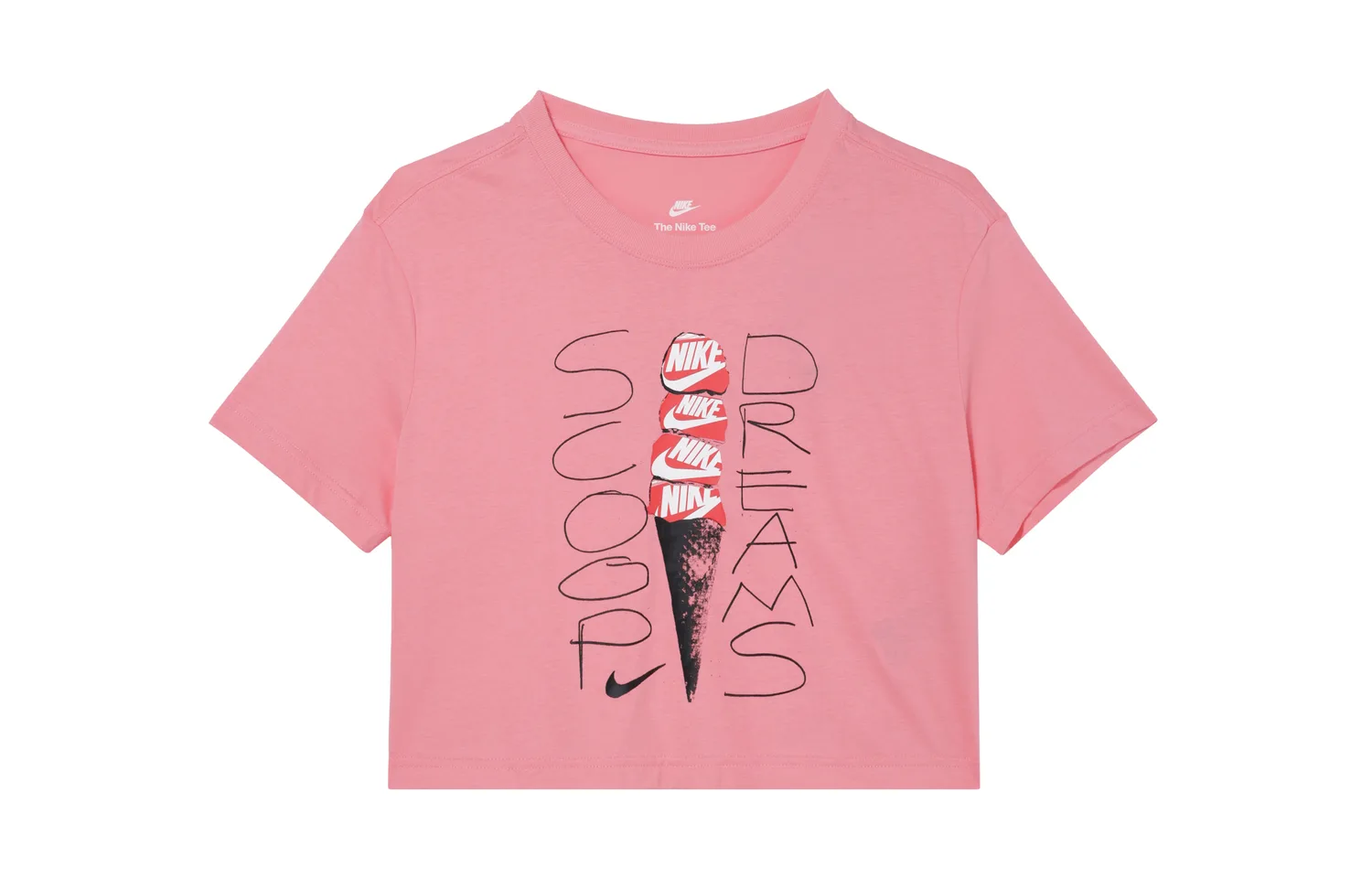 Футболка-поло с принтом логотипа и буквами Nike, Coral Pink