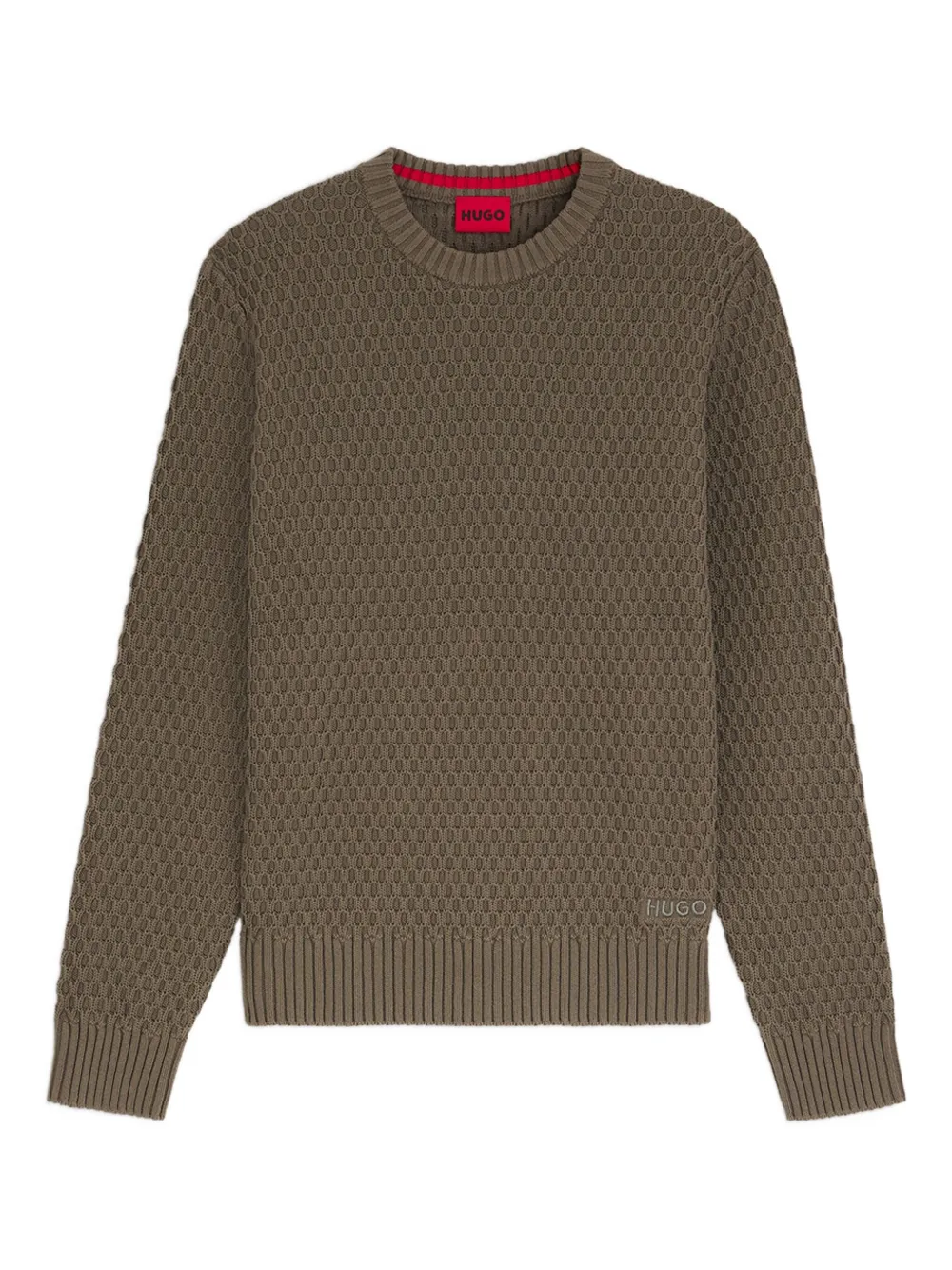 

Фактурный свитер с круглым вырезом Hugo, нейтральный