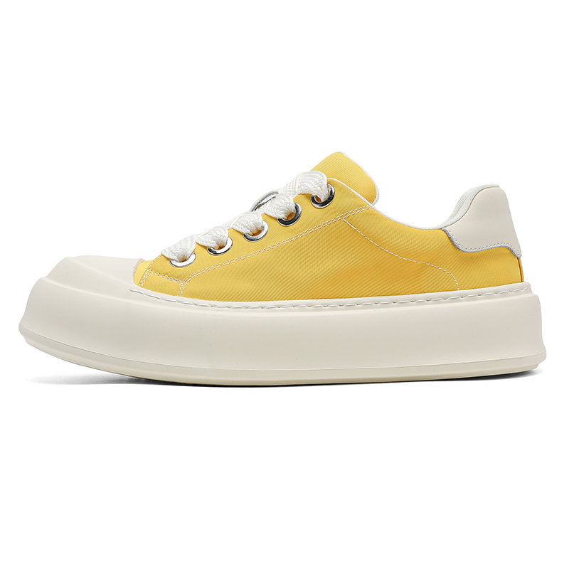 

WEISHIBANGWEI Мужские низкие скейтерские кеды желтые, цвет Yellow