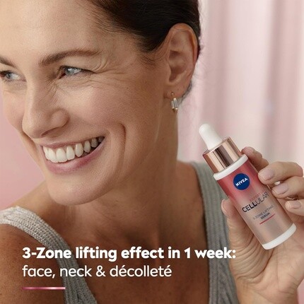 Сыворотка Nivea — Cellular Expert Lift -зонная лифтинг- для лица с чистым -кратным бакучиолом Заметно, 30 мл — фото 3