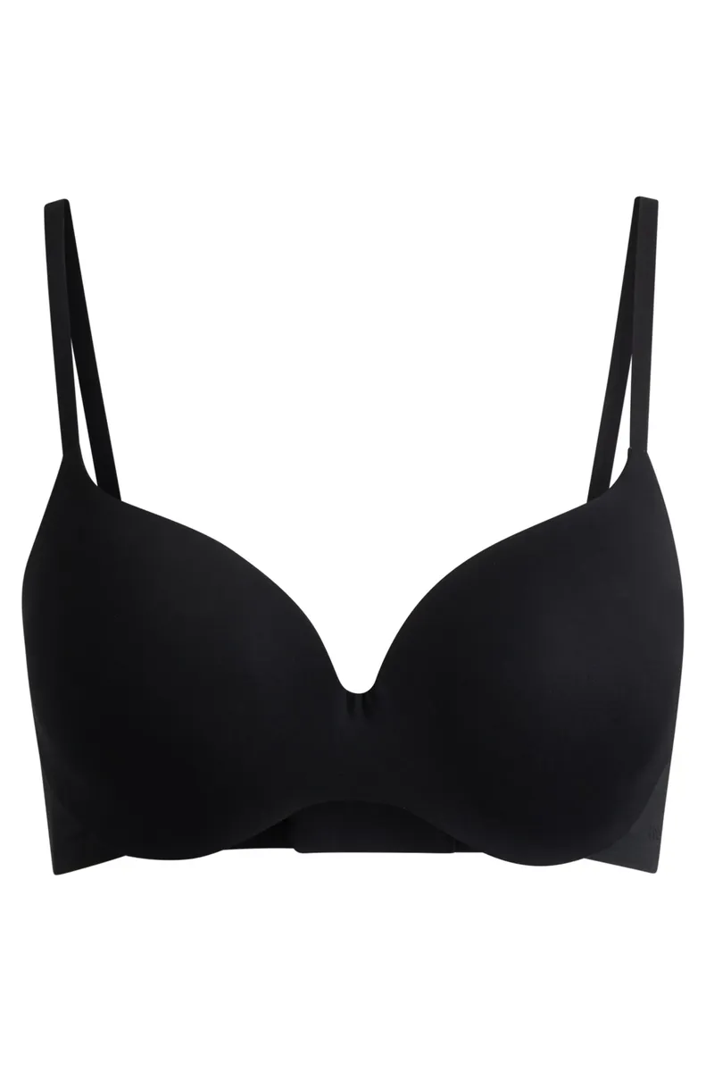 

Бюстгальтер BOSS на косточках "UNDERWIRE BRA L.CUT" с изящным логотипом, черный