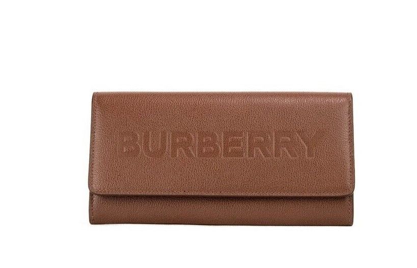 

Портфель-клатч Continental из зернистой кожи с тиснением и клапаном, коричневый Burberry