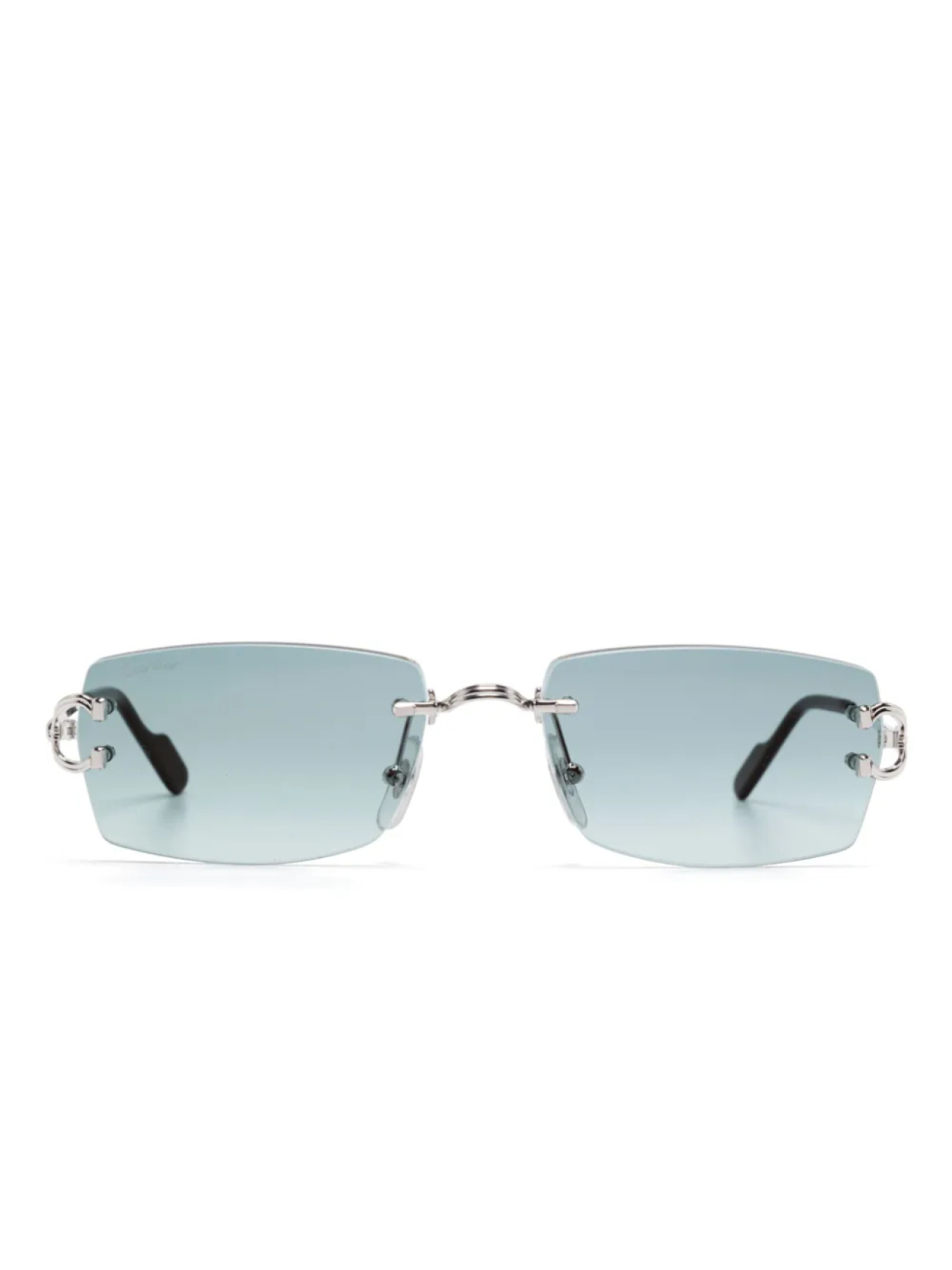 

Фирменные солнцезащитные очки C De Cartier Cartier Eyewear, серебряный